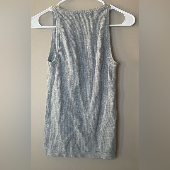 Banana Republic Womens Top Sleeveless Solid Gray Cotton Rayon XS - Picture 4 of 4